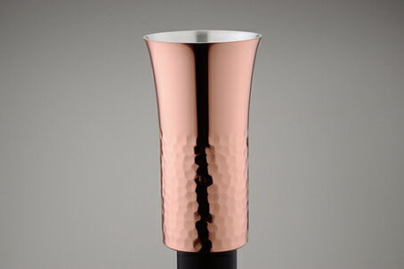 華タンブラーストレート 槌目 140ml 銅ミラー×4