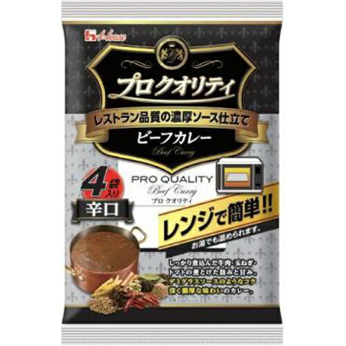 ハウス プロクオリティ ビーフカレー辛口4袋×6