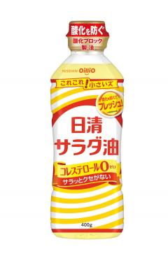 揚げ物からマリネまで、どんな料理もおいしく仕上げます。熱安定性のよい菜種油とうまみのある大豆油のブレンド。【原材料】食用大豆油（国内製造）、食用なたね油【内容量】400g【賞味期限】別途商品ラベルに記載【保存方法】直射日光および高温多湿の場所を避けて保存【製造者】日清オイリオグループ合計税込￥3,980以上購入で送料無料！