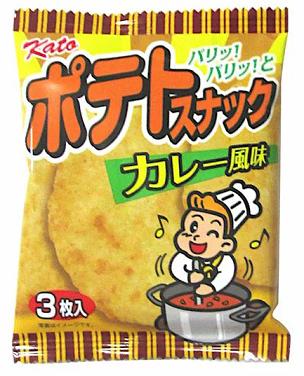 （や）かとう製菓　ポテトスナック　カレー風味3枚×20