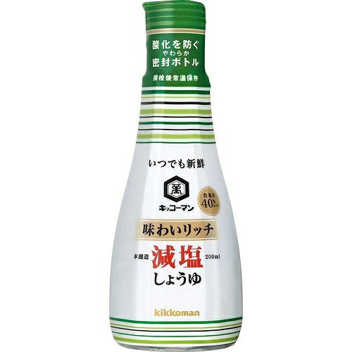 【萬】新鮮味わいリッチ減塩しょうゆ　200ml×6