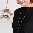 大きいサイズ 韓国ファッション フェイクパールリングネックレス レディース アクセサリー ネックレス ジュエリー パールネックレス リングネックレス リング パ...
