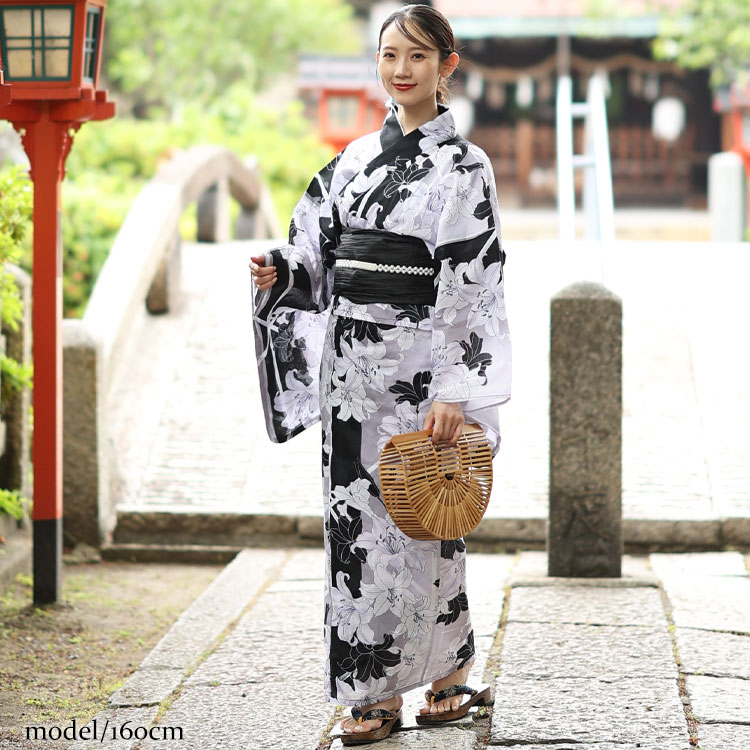 浴衣　大きめサイズ　浴衣 3L 百合　濃紺　帯　2点　新品　未使用　0709④ 楽天市場】3L（柄百合）（浴衣セット｜和服）：レディース