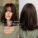 楽天ウイング　楽天市場店送料無料2〜4日後到着 ウィッグ ミドル丈ヘアー フルウィッグ コーラス衣装 カラオケ 演奏会 発表会などに大活躍 ウエーブ等はヘアーアイロンその他でご自分でアレンジしてください 後ろの長さtopから43cm 褐色ブラウンミドル丈ウイッグ