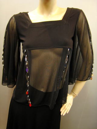 送料無料2～4日後到着 社交ダンス トップス 演奏会 格安社交ダンストップス 格安/デザイントップス　　黒