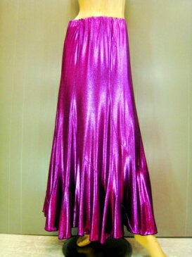 発表会・ステージ衣装にエレガントなシルエットのロングスカート。け廻したっぷり12枚接ぎの豪華な　すそフレアー。　チェリー