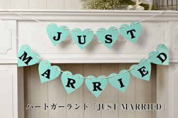 ガーランド 結婚式 just married ブルー 結婚 前撮り ウェディング 受付 飾り ウェルカムスペース 飾りつけ 前撮りアイテム 和装 にも似合う グッズ フォトプロップス に おしゃれ アイテム ガーランド 【メール便 送料無料】