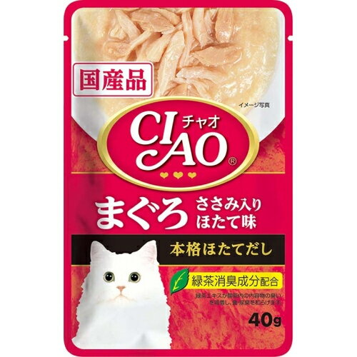 いなば　CIAOパウチ　まぐろ　ささみ入り　ほたて味　40g