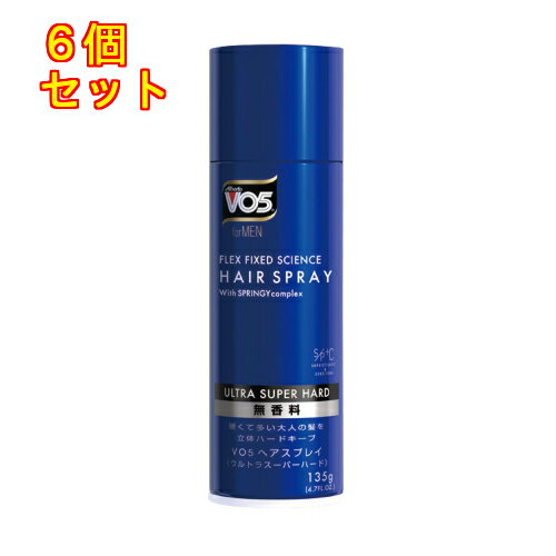 VO5　for　MEN　ヘアスプレイ　ウルトラスーパーハード　無香料　135g×6個