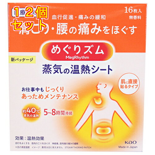 花王 めぐりズム 蒸気の温熱シート 16枚入り×12個