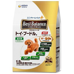 ユニチャーム　ベストバランス　カリカリ仕立て　トイプードル用　成犬用（450g×4袋）