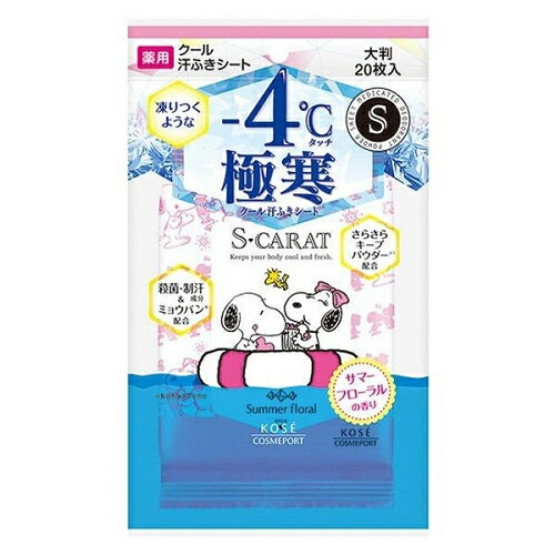 薬用デオドラント 大判クールシート(サマーフローラル) / 20枚入 / フローラルの香り