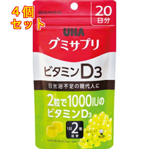 グミサプリ　ビタミンD3　20日分×4個※取り寄せ商品　返品不可