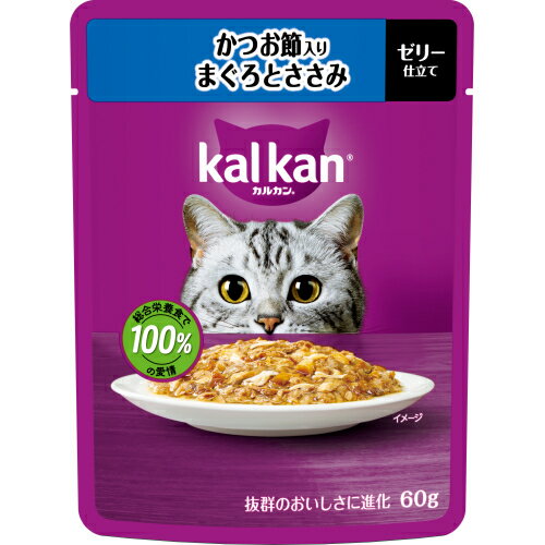 カルカン　ウィスカス　パウチ　かつお節入りまぐろとささみ　60g