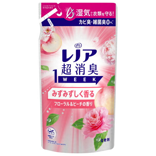 レノア超消臭1week　みずみずしく香るフローラル＆ピーチの香り　詰替え用　340mL