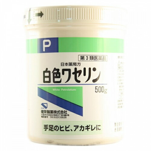 【第3類医薬品】ケンエー　白色ワセリンP　500g