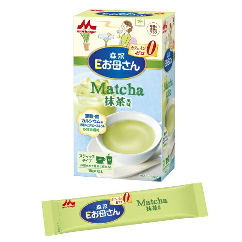 森永乳業　Eお母さん　抹茶風味（18g×12本）