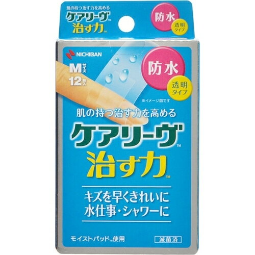 ニチバン ケアリーヴ 治す力 防水 透明タイプ Mサイズ CNB12M 12枚入