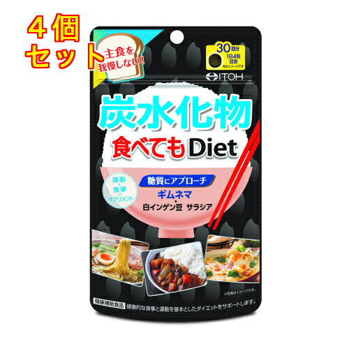 井藤漢方　炭水化物　食べてもDiet　120粒×4個