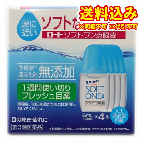 定形外）【第3類医薬品】ロートソフトワン点眼液　（5ml×4本） 1