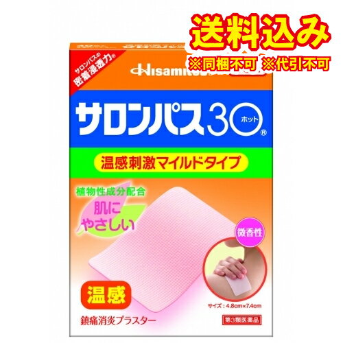 定形外）【第3類医薬品】サロンパス30ホット　40枚【セルフメディケーション税制対象】 1