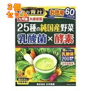 日本薬健 金の青汁 25種の純国産野菜 乳酸菌×酵素 60包×3個