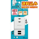 定形外）多摩電子工業　複合型ACタップ　スマホ用　2.4A　ホワイト　TSK05UW　1個