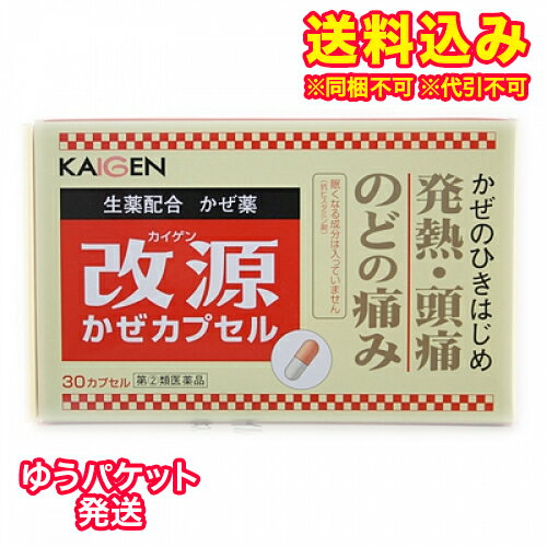 ゆうパケット）【第(2)類医薬品】改源かぜカプセル　30カプセル【セルフメディケーション税制対象】