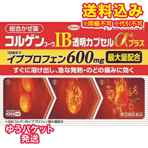 ゆうパケット）【第(2)類医薬品】コルゲンコーワ　IB透明カプセルαプラス　18CP【セルフメディケーショ..
