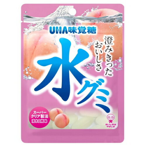 UHA味覚糖 水グミ 清水白桃味 40g 10個