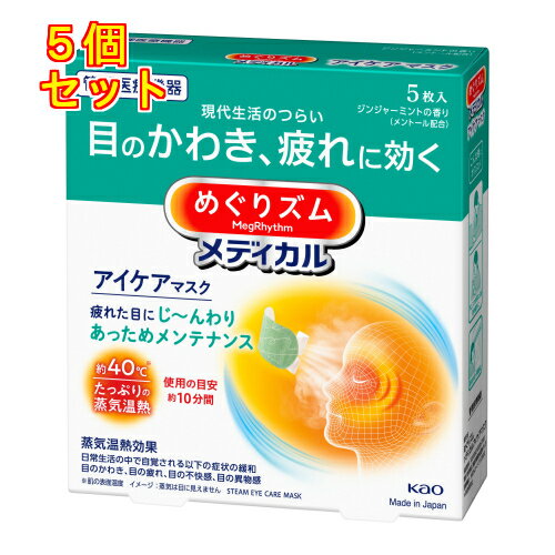 めぐりズム　メディカルアイケアマスク　5枚入×5個