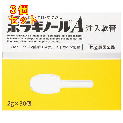【第(2)類医薬品】ボラギノールA注入軟膏（2g×30個）×3個