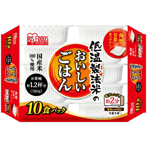 アイリスオーヤマ　おいしいごはん国産米（180g×10食）×4個