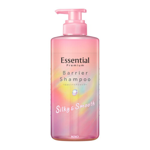 花王　エッセンシャル　プレミアム　うるおいバリアシャンプー　シルキー&スムース　ポンプ　450mL