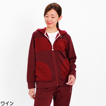 パーカー 長袖 Three Cats(スリーキャット) ストレッチ裏フリース表裏使い猫刺繍Zipパーカー レディース ポケット付き M L LL 3L ワイン ネイビー グレー クロ 春 秋 冬 「2046w」