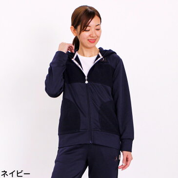 パーカー 長袖 Three Cats(スリーキャット) ストレッチ裏フリース表裏使い猫刺繍Zipパーカー レディース ポケット付き M L LL 3L ワイン ネイビー グレー クロ 春 秋 冬 「2046w」