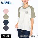 アウトレット！ Tシャツ 半袖 VANSPORTS（バンスポーツ） 配色ラグランワイドTシャツ ロゴ刺繍入り 後ろ裾長めラウンドカット レディース tシャツ ピンク カーキ ネイビー ダークグレー 夏 秋 2228w