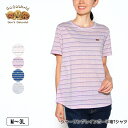 Tシャツ 半袖 GuGu World(グーグーワールド)シャーリングレインボーTシャツ 裾ラウンド レディース tシャツ ミニチュアダックスの刺繍 M L LL...