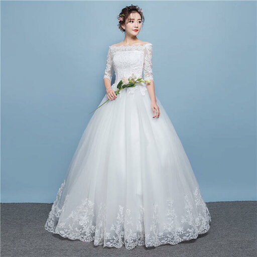 ウェディングドレス 結婚式 花嫁ドレス ロング丈 編み上げ 前撮り 後撮り 披露宴 二次会 写真撮影 白/ホワイト 春/夏/秋/冬 ウェディングドレス 結婚式 花嫁ドレス ロング丈 編み上げ 前撮り 後撮り 披露宴 二次会 写真撮影 白/ホワイト 春/夏/秋/冬
