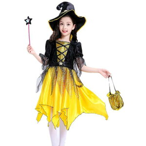 ハロウィン ワンピース コスプレ 子供ドレス Halloween 仮装 イベント お姫様 小悪魔 魔女 可愛い 100cm 110cm 120cm 130cm 140cm 150cm 160cm