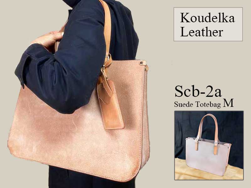 【完全受注生産】【Koudlka Leather(クーデルカ レザー)】【Scb-2a】スェードキャリーバッグ M ■ レザーバッグ 中 ブ…