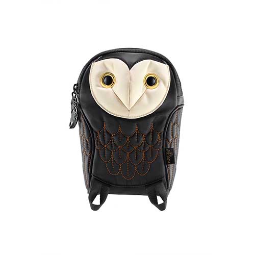 ノベルティプレゼント Hug.FACTORY The owls メンフクロウポーチ BO-104 リュックサック MORN ジッパー付き ショルダーストラップ 撥水加工ナイロン 大人リュック アニマル柄 ナップザック レディースバッグ 入学式 入社式 卒業式 ギフト