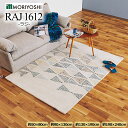 ラジ1612/Raj 選べる4サイズ★約50×80cm★約90×130cm★約130×190cm★約190×240cm★インテリア デザイナーズ家具 ホットカーペットカバー リビング ラグマット 高品質 インド（Raj社）