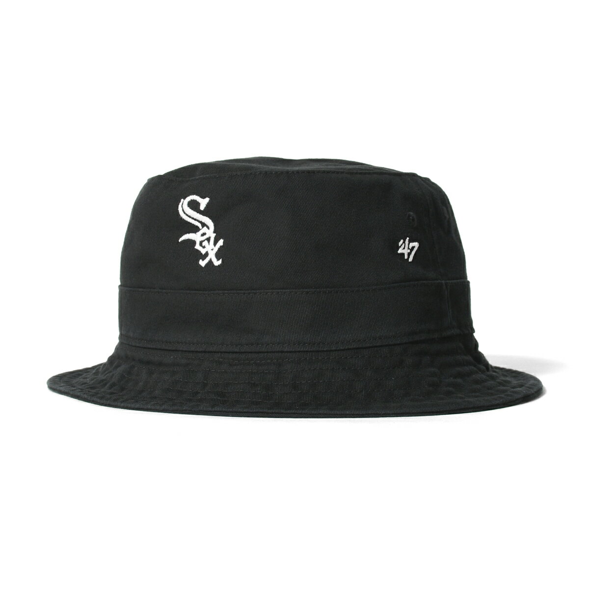 フォーティーセブン 47 バケットハット MLB シカゴ・ホワイトソックス Chicago White Sox ストリート ヒップホップ ラッパー ダンサー アメカジ ワーク カジュアル アウトドア キャンプ スポーツ ブランド WHITE SOX ’47 BUCKET HAT BKT06GWF BLACK ブラック