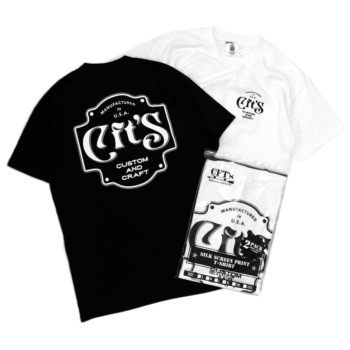 CFT'S シーエフティーズ ロゴ バックプリント 半袖Tシャツ 2枚入り メンズ ストリート カジュアル ブランド 2-PACK PRINTED T-SHIRT / UNION MULTI マルチ CFT-S0520S