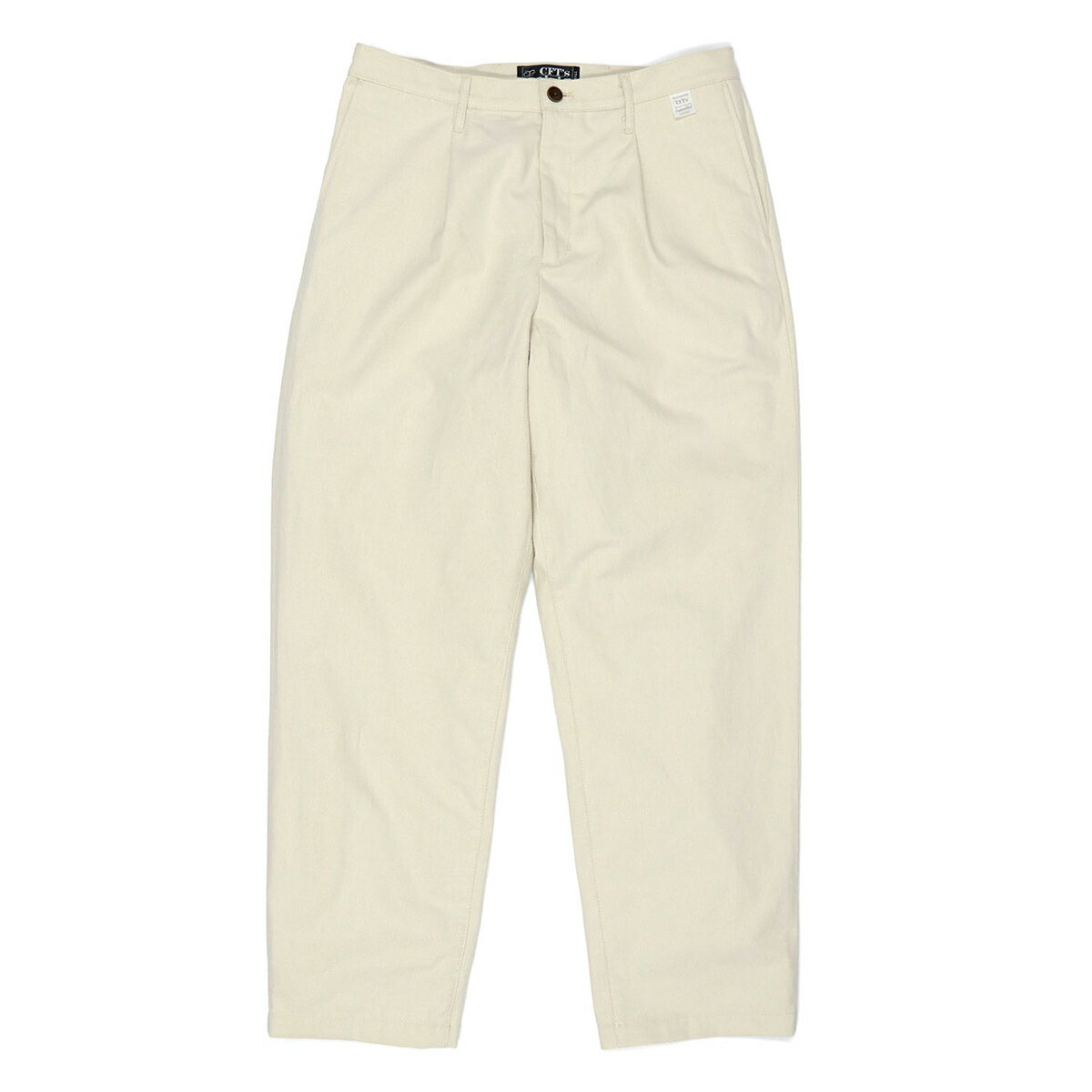 CFT'S シーエフティーズ メンズ ボトムス ロングパンツ ストリート カジュアル ブランド WHITE ホワイト 白 BRUSHED TWILL 1TUCK PANTS / TRAD L/S S-XL CFT-F0621W