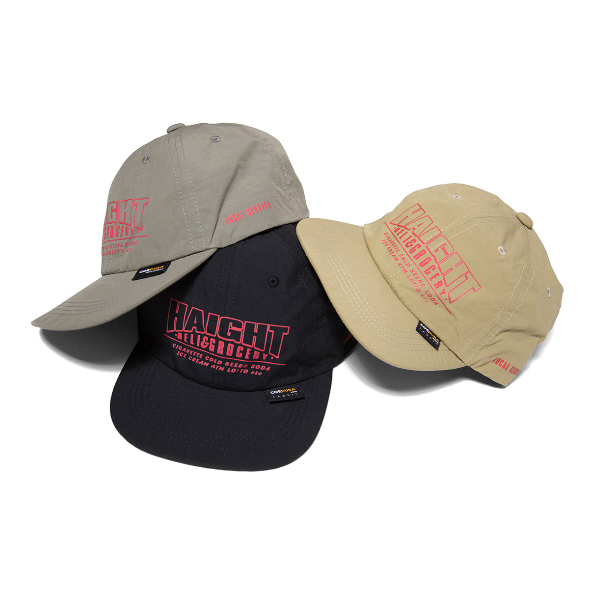 ヘイト HAIGHT キャップ 帽子 ダンサーファッション ストリート ヒップホップ ラッパー ダンス ブランド DELI&GROCERY CODURA CAP HTAW-236002 BLACK ブラック GRAY グレー SAND サンド