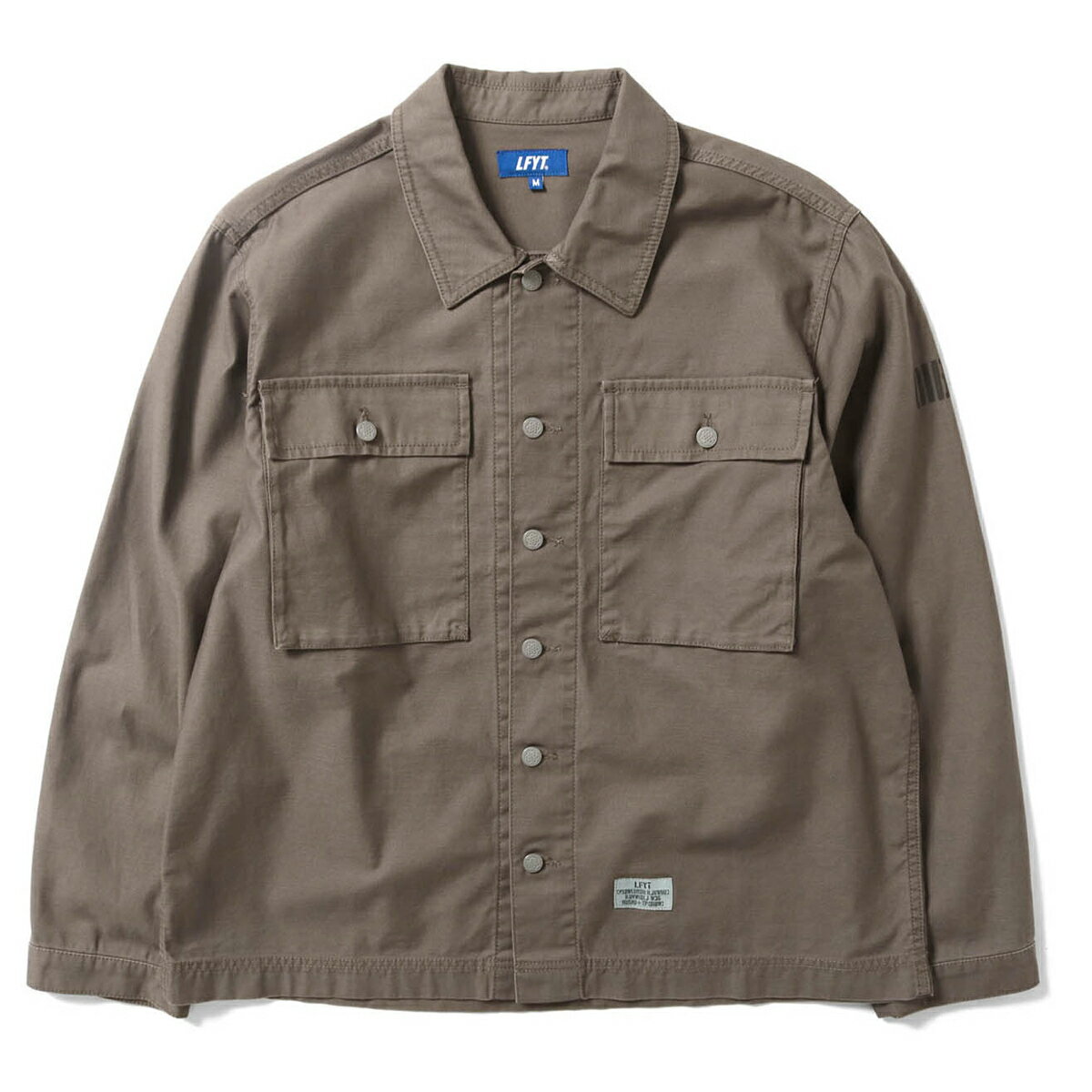 LFYT ラファイエット Lafayette 長袖 ミリタリーシャツ メンズ 秋冬 トップス BDUシャツ ステンシル 大きいサイズ ビッグサイズ ストリート ブランド CHARCOAL チャコール M-XXL MILITARY CODE FLIGHT UTILITY SHIRT LA210203のサムネイル