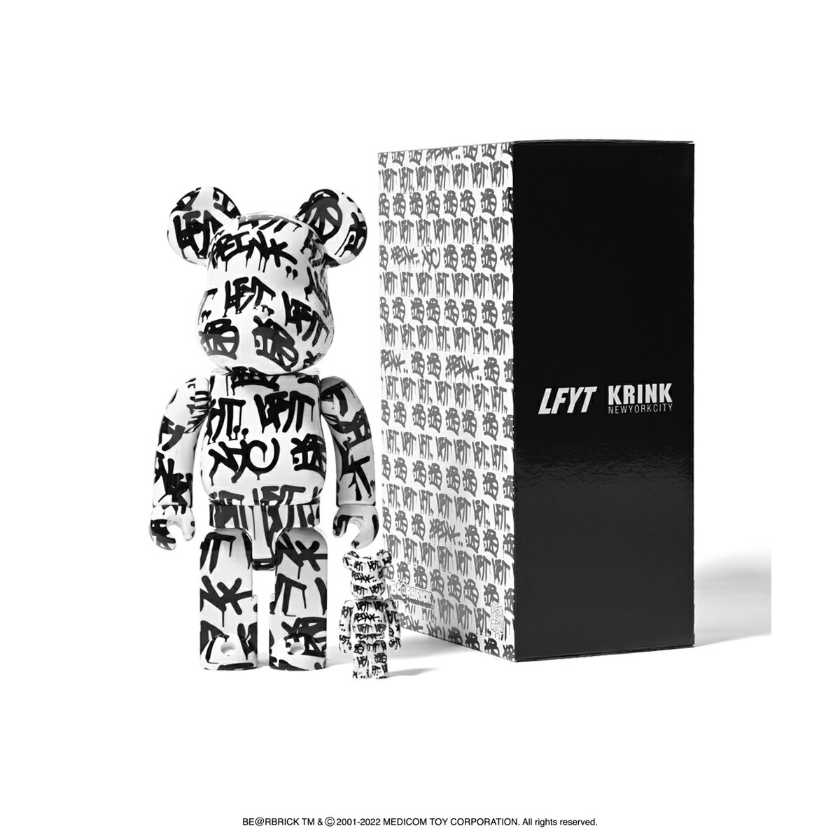 LFYT × KRINK ラファイエット Lafayette × クリンク ベアブリック プリント グラフィック ストリート ヒップホップ ラッパー ブランド LFYT × KRINK BE@RBRICK 100%＆400% LE222302 WHITE ホワイトのサムネイル