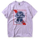 PABST BLUE RIBBON puXgu[{ r[  TVc Y Xg[g S  ItBVObY uh PURPLE p[v  PABST BLUE RIBBON LOGO TEE